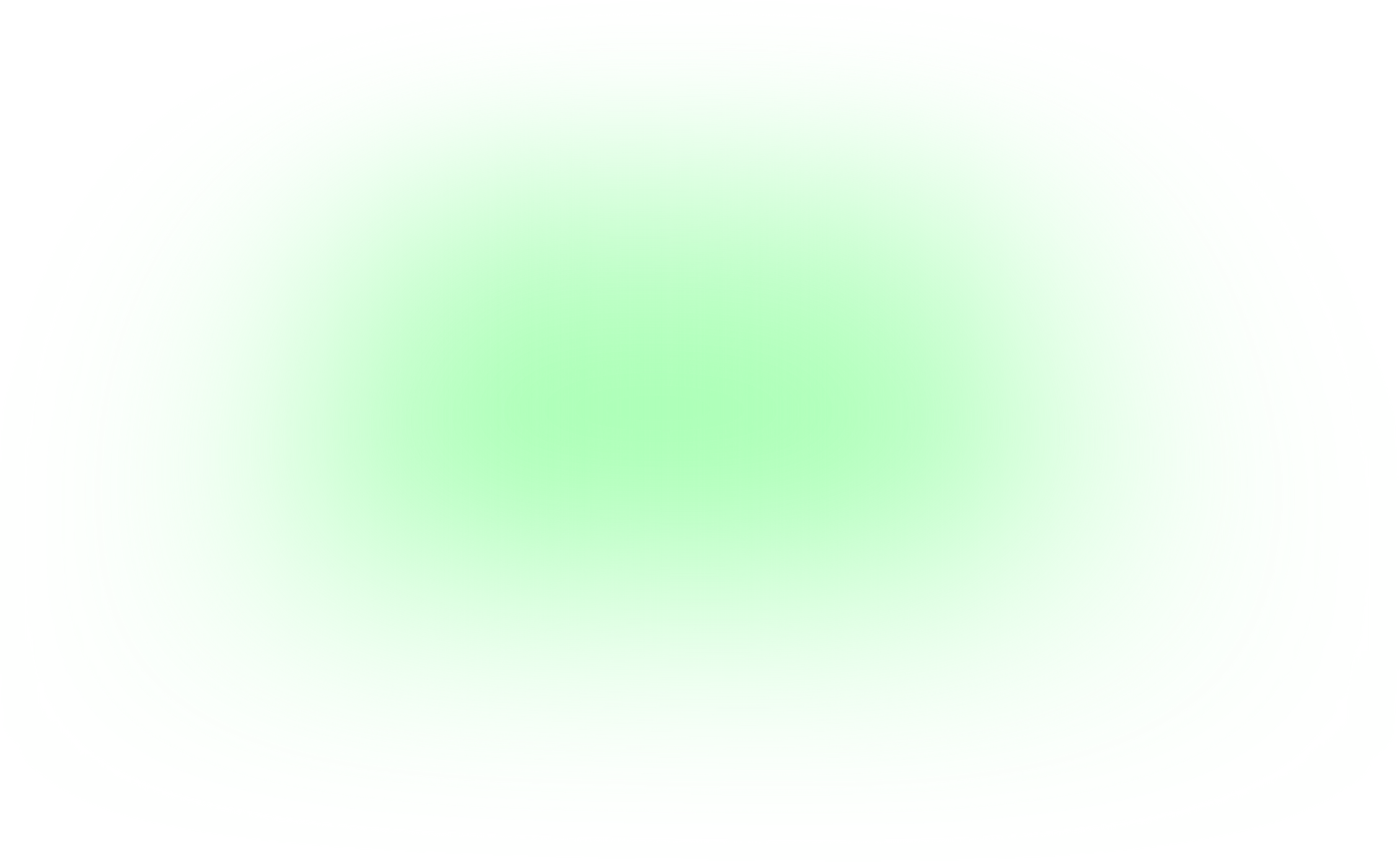 Transparent green light gradient fades